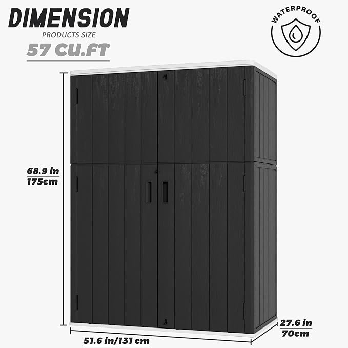 Vertical Outdoor Storage Cabinets, Plastic Sheds&Outdoor Storage - Image 5