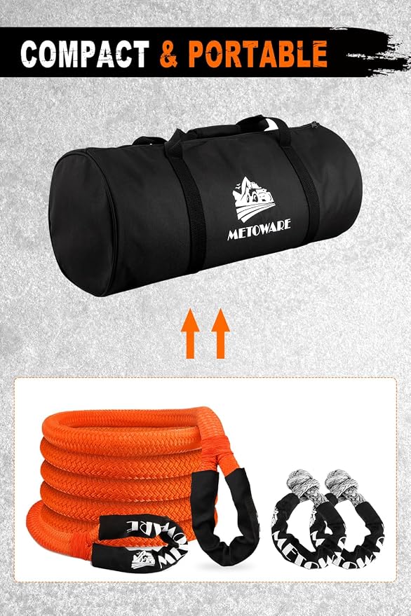 METOWARE Kinetic Recovery Rope Offroad Tow Kit - Image 6