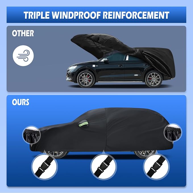 Car Cover Custom Fit for Audi Q5/SQ5 2009-2025, Migaven Waterproof Full - Image 4