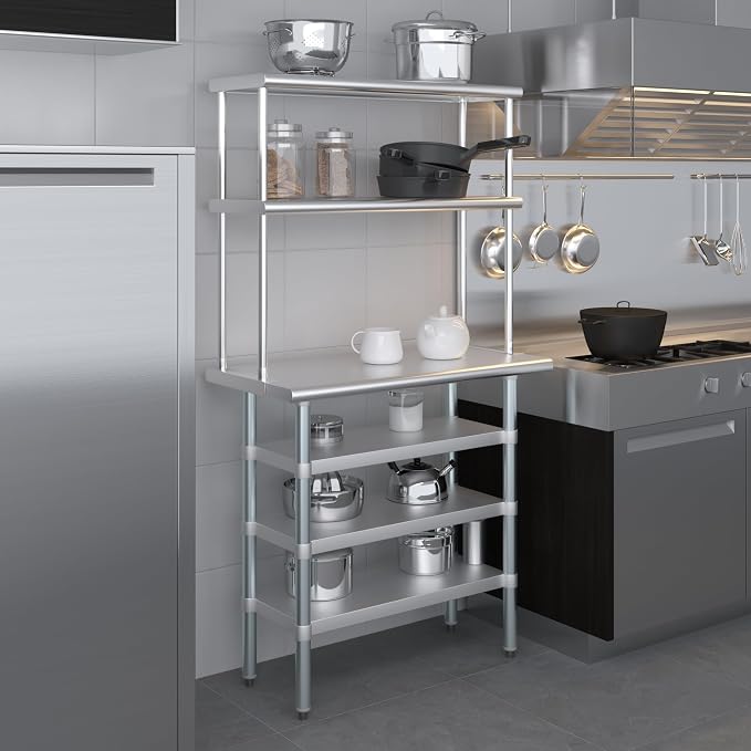 Amgood 18" x 36" Stainless Steel Work Table - Image 6