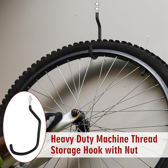 Shimeyao 4 Pcs Machine Thread Bicycle Storage Hook - Image 5