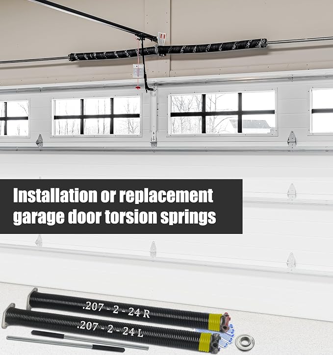 Garage Door Torsion Spring Set, Pair of 2" Electrophoresis Coated Garage Door - Image 7