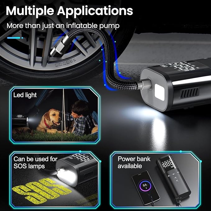 Tire Inflator Portable Air Compressor, Air Pump - Image 4