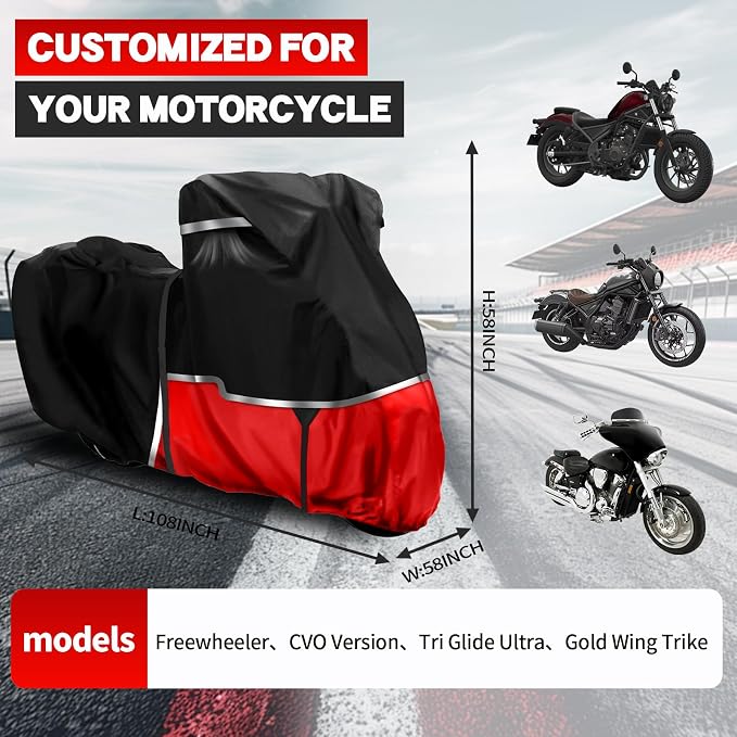 420D Motorcycle Cover Suitable for Honda Cruiser Rebel 300 500 1100 and Shadow - Image 2