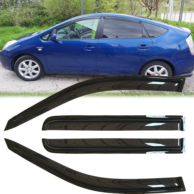 4pcs Original Shatterproof Rainproof Outside Mount Style Dark Smoke Sun Rain by Deebior