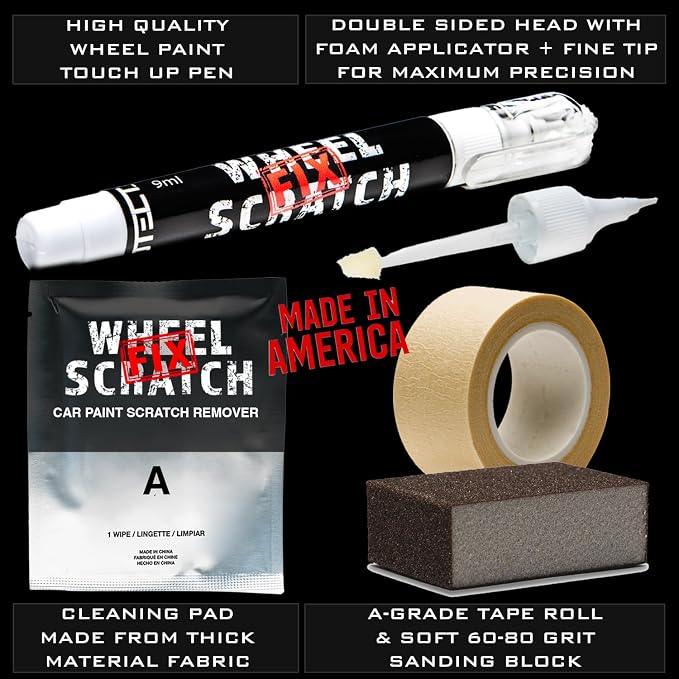 Gloss Black Rim Touch Up Paint Kit, Car Wheel Scratch Repair Kit, Wheel Touch - Image 6