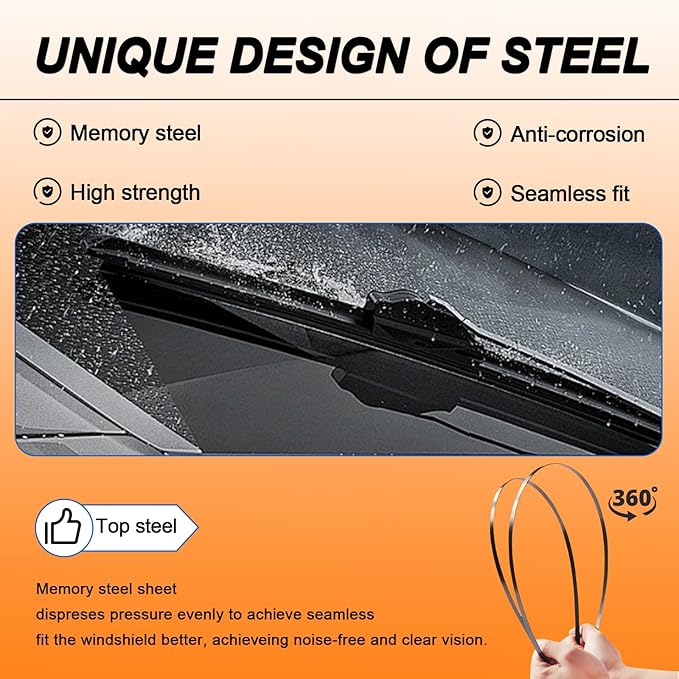 HULADAED® 28'' 28'' 14'' Windshield Wipers Replacement - Image 4