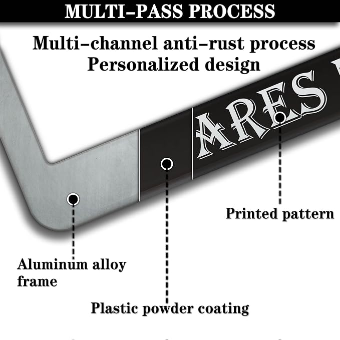 Fun License Plate Frame Cover Black and White License Plate Frames My Driving - Image 5