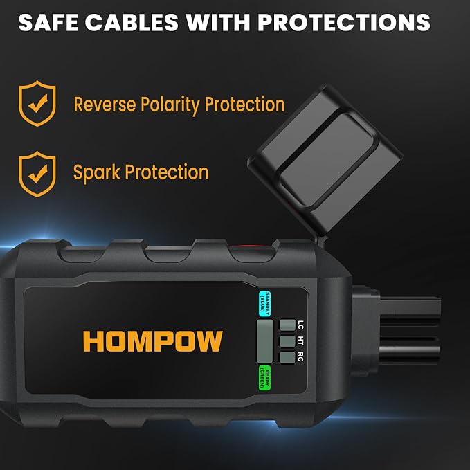 Jump Starter, 6000A Peak Portable 12V Car Battery Charger - Image 4