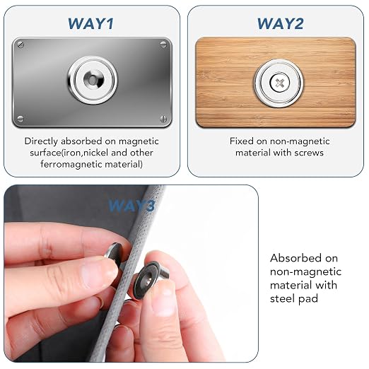 MIKEDE 6 Pack Strong Magnets, 30lbs Neodymium Heavy Duty Magnets, Round Strong - Image 3