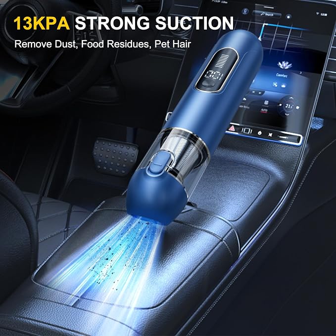 Car Cordless Handheld Vacuum, 13000PA Suction, 4-in-1 Blow & Suction, - Image 2