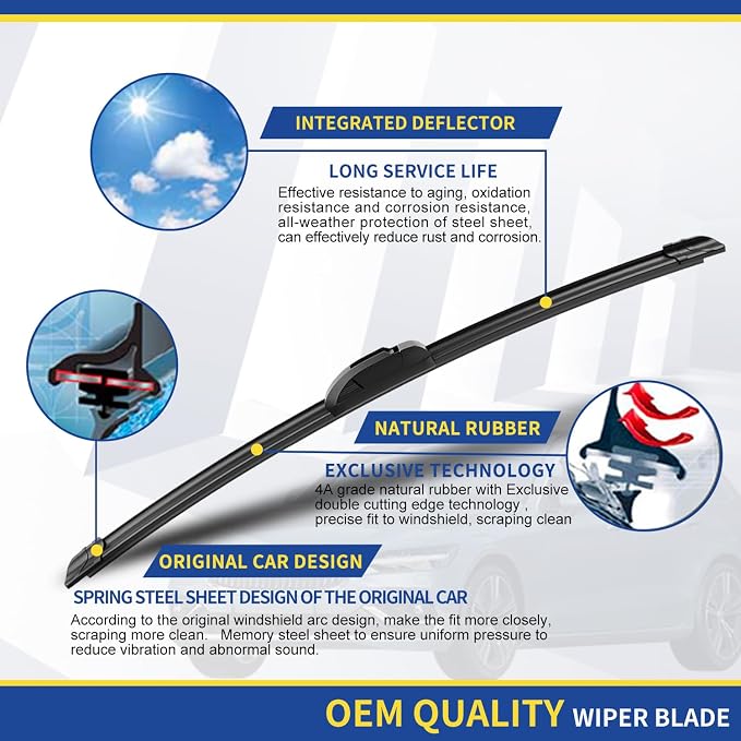 3 wipers Replacement for 2010-2021 2022 2023 Toyota 4Runner, Windshield Wiper - Image 4