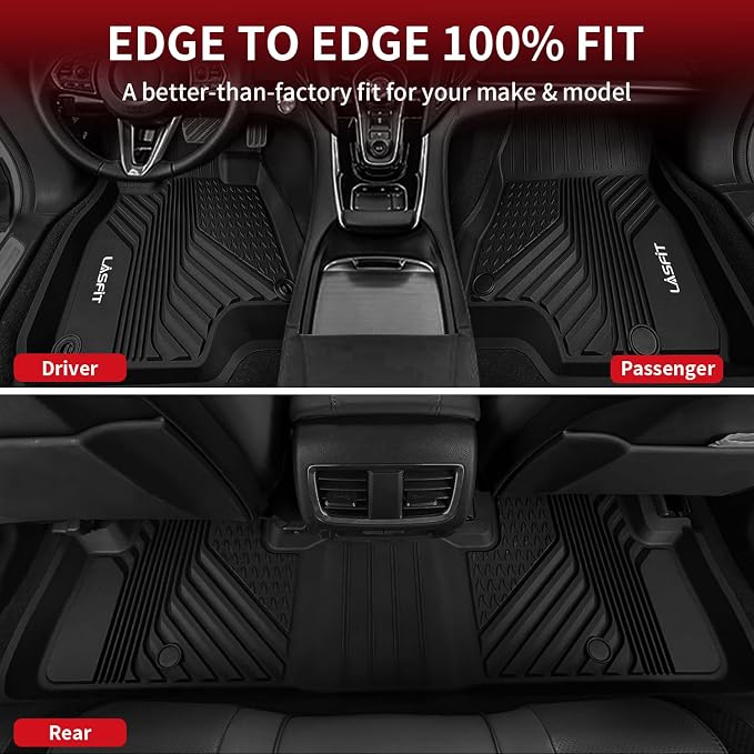 LASFIT Floor Mats for Acura RDX All Weather Floor Liner TPE Custom Fit 1st & - Image 6