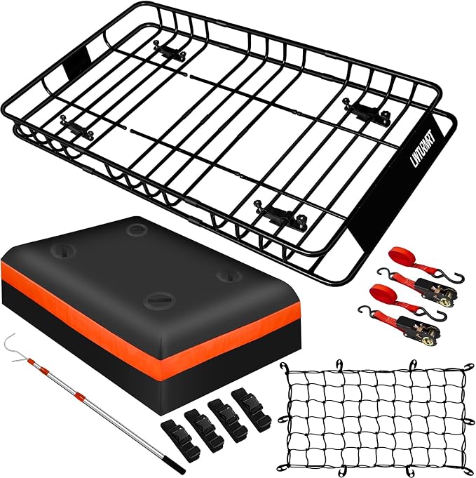 Heavy Duty 58"X36"X5" Roof Rack Basket Universal Rooftop Carrier by LWTURMRT
