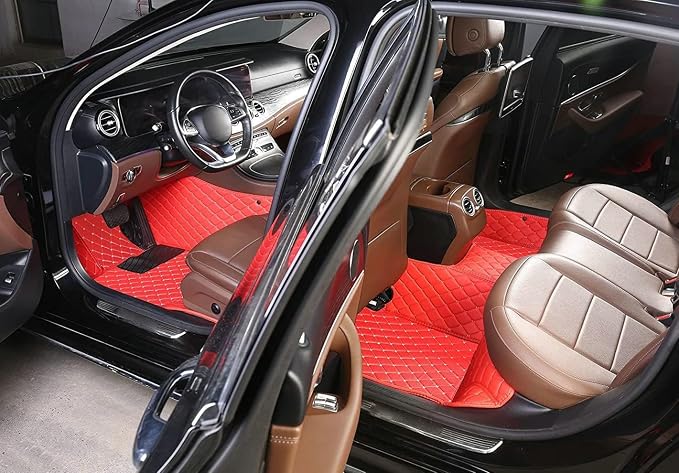 Custom Artificial Leather Waterproof All-Weather Car Floor Mats Fit - Image 3