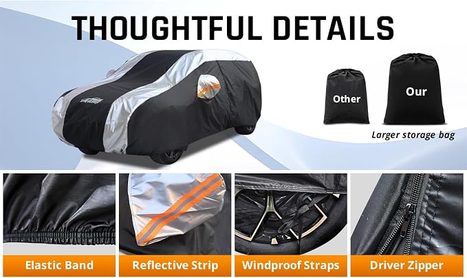SUV Car Cover Waterproof All Weather Protection - Image 4