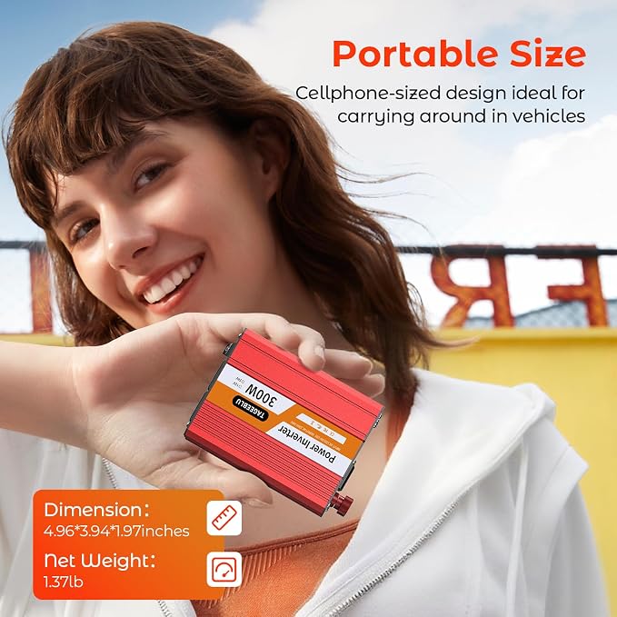 300W Power Inverter DC 12V to 110V AC Car Inverter - Image 6