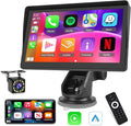 7 Inch Protable Apple Carplay Car Screen, Wireless Android Auto Dash Mount by NHOPEEW