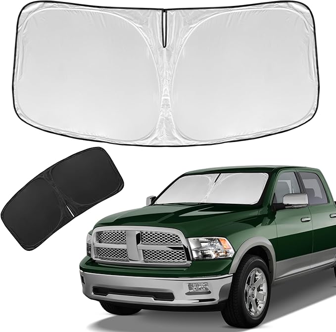 for Dodge RAM 1500 Sun Shade Sunshade Windshield Cover by ZOIBVCARSUNSHADE