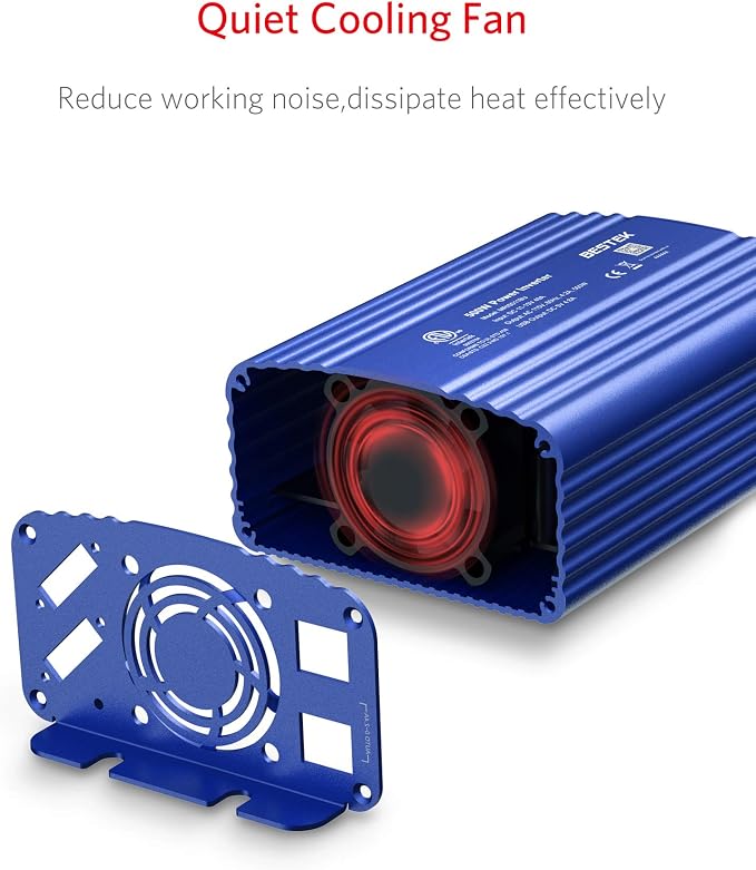 BESTEK 500W Power Inverter DC 12V to 110V AC Converter - Image 4