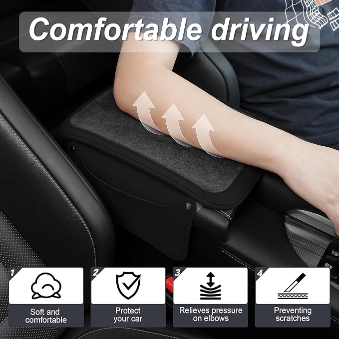 SINGARO Car Leather Center Console Cover - Image 6
