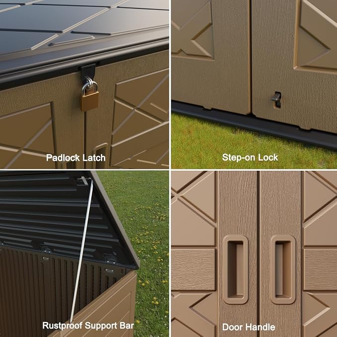 KINYING Larger Outdoor Storage Shed Weather Resistance, Resin Sheds & Outdoor - Image 6