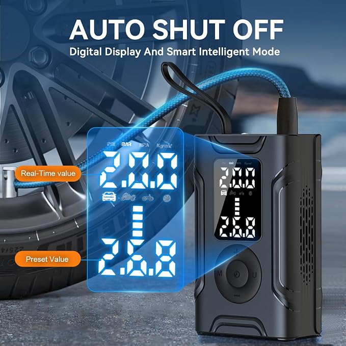 Tire Inflator Portable Air Compressor, Air Pump - Image 4