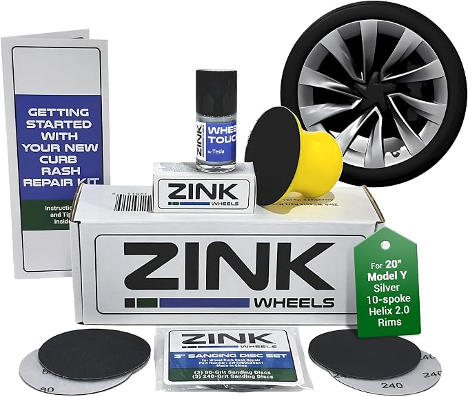 Premium Tesla Wheel Curb Rash Repair Kit by ZinkWheels