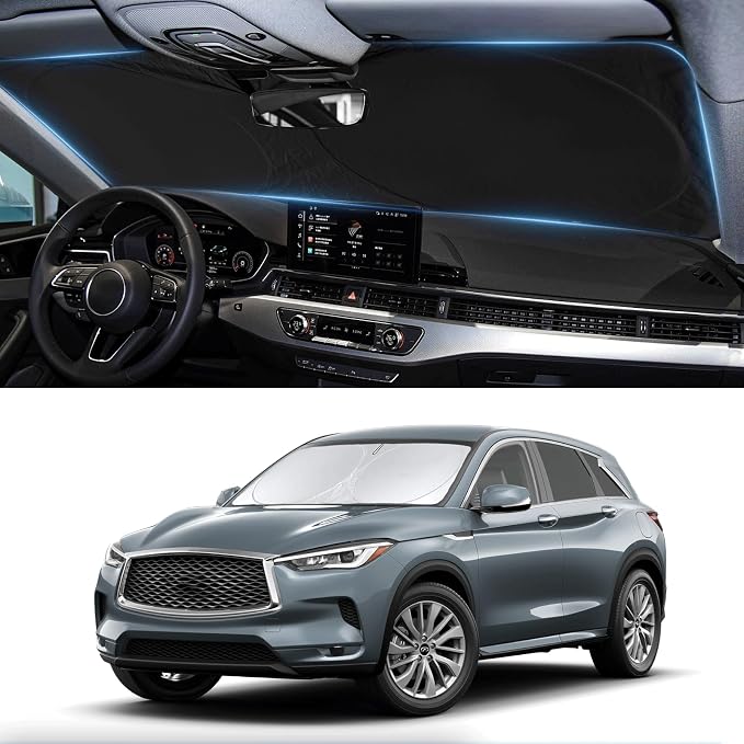 Custom Fit Infiniti QX60 Windshield Sunshade by INSAUTO