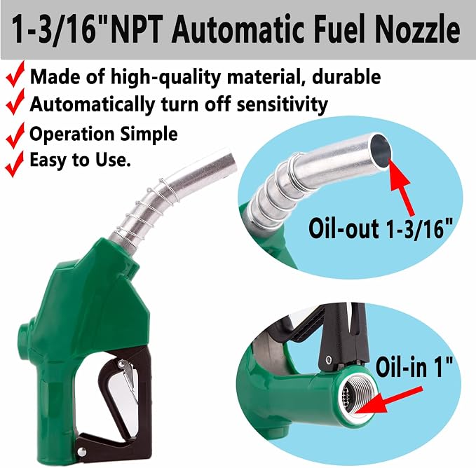 1-3/16"Automatic Fuel Nozzle, Car Fuel Filling Nozzle, Auto Shut-Off Fuel Nozzle - Image 2