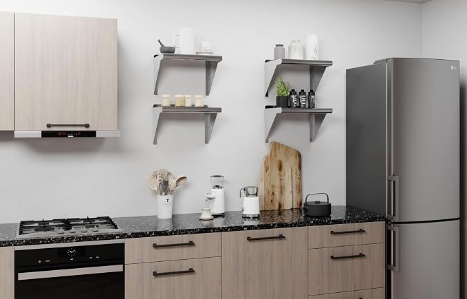 AmGood 12" X 16" Stainless Steel Wall Shelf | Metal Shelving | Garage, Utility - Image 6