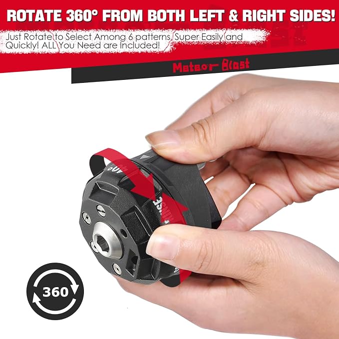 Meteor Blast Pressure Washer Nozzle, 6-in-1 Quick Change over and Adjustable - Image 4