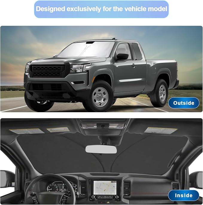 SXCY for 2024 2025 Nissan Frontier Windshield Sunshade 2022-2025 Frontier - Image 2
