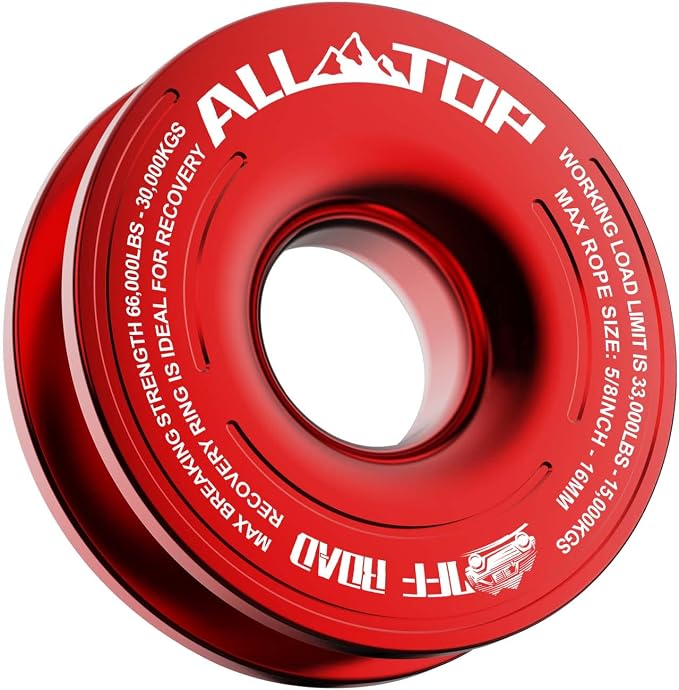 ALL-TOP Recovery Ring 66000 LBS Winch Snatch Towing Ring, Tackle Pulley System by ALL-TOP4X4