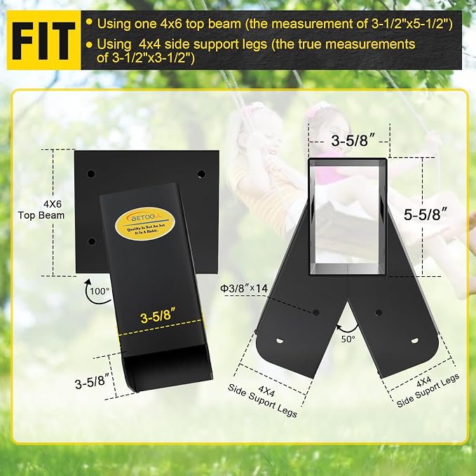 BETOOLL A-Frame 1pcs Brackets Swing Set Bracket - Image 3