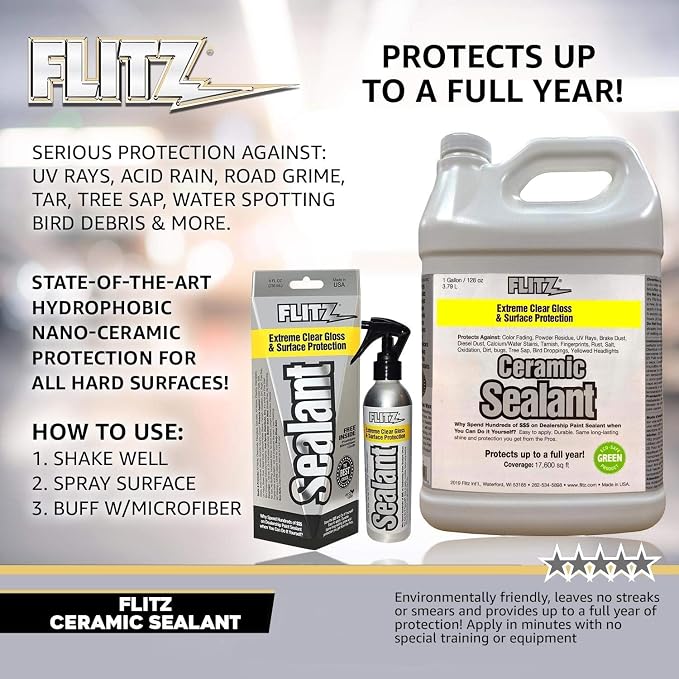 Flitz Ceramic Sealant - 8oz Bottle of USA-Made Ceramic Coating - Image 3