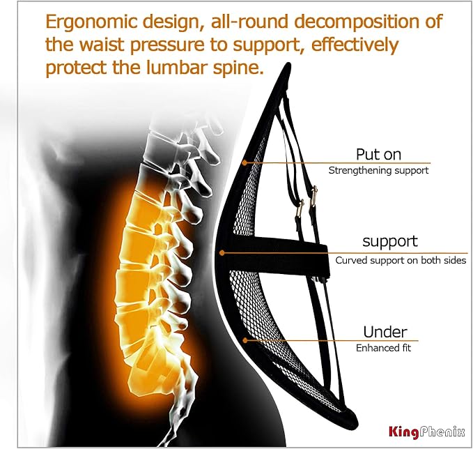 kingphenix Lumbar Support with Breathable Mesh, Suit - Image 6