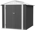 JUMMICO Metal Outdoor Storage Shed 6 x 8 FT Metal Shed by JUMMICO