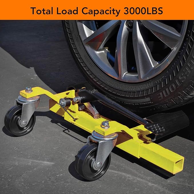 2 Pcs Car Wheel Dolly with Hydraulic Tire Jack, 1500LBS Capacity Trailer Dolly - Image 3