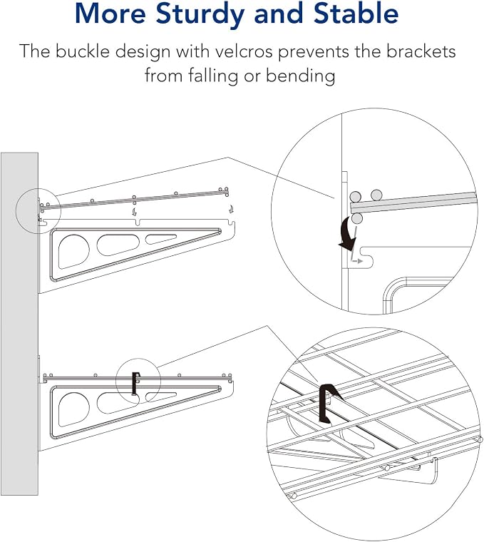 FLEXIMOUNTS 12-inch-by-72-inch Wall Shelf Garage Storage Rack Wall Mounted - Image 4
