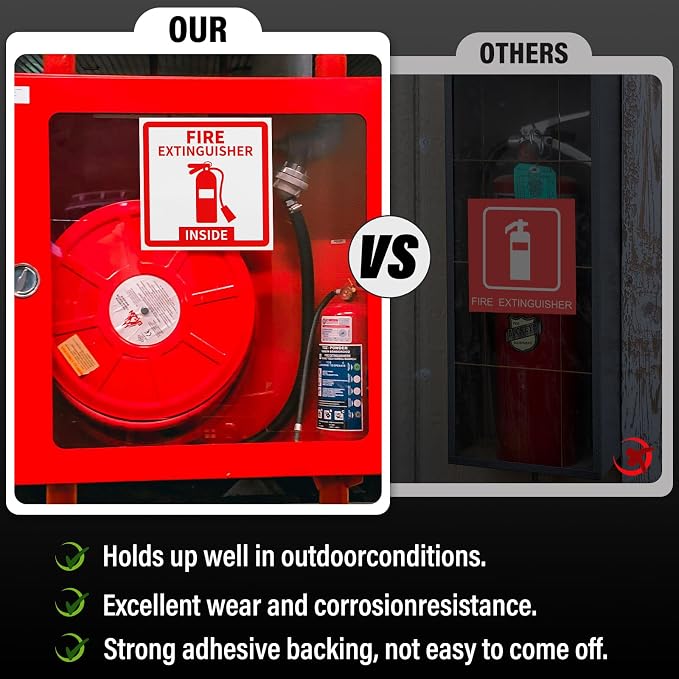 Madrigal Fire Extinguisher Inside Sticker Sign, Weatherproof & UV Protected - Image 5