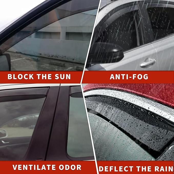 in Channel Rain Guards Fit for 2015-2020 Chevy Tahoe/GMC Yukon/Cadillac Escalade - Image 5