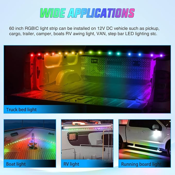 Nilight Truck Bed Light Strip RGB-IC LED Bar - Image 7