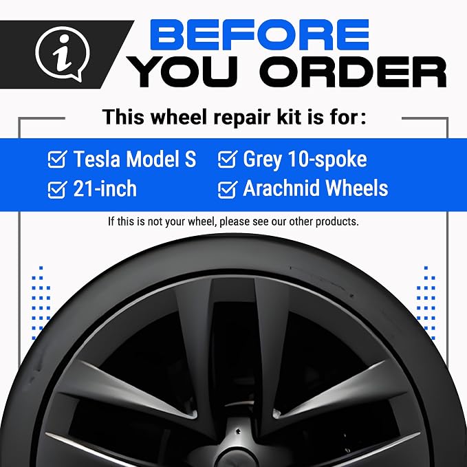 Premium Tesla Wheel Curb Rash Repair Kit - Image 2