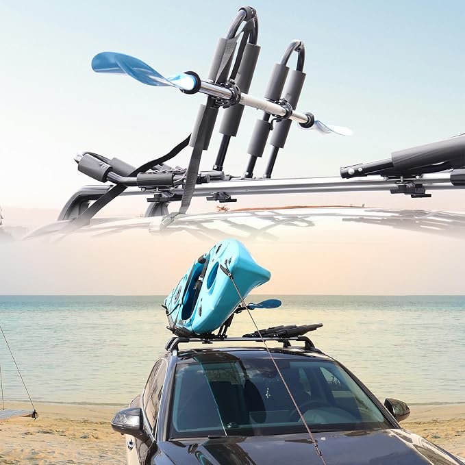 FORWODE Premium Kayak Roof Rack, 2 Pair J-Bar Roof Rack, Folding Adjustable Rack - Image 7