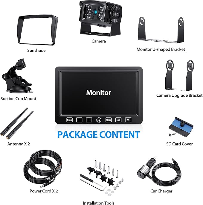 Digital Wireless Backup Camera System Kit, HD 1080P & IP69 Waterproof Wireless - Image 7