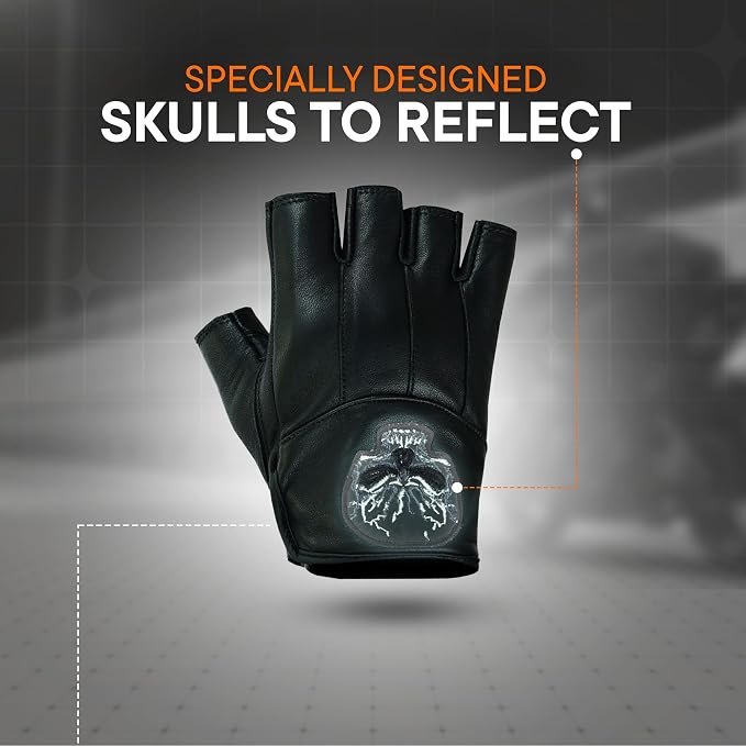 Daniel Smart Men's Motorcycle Leather Gloves - Image 4