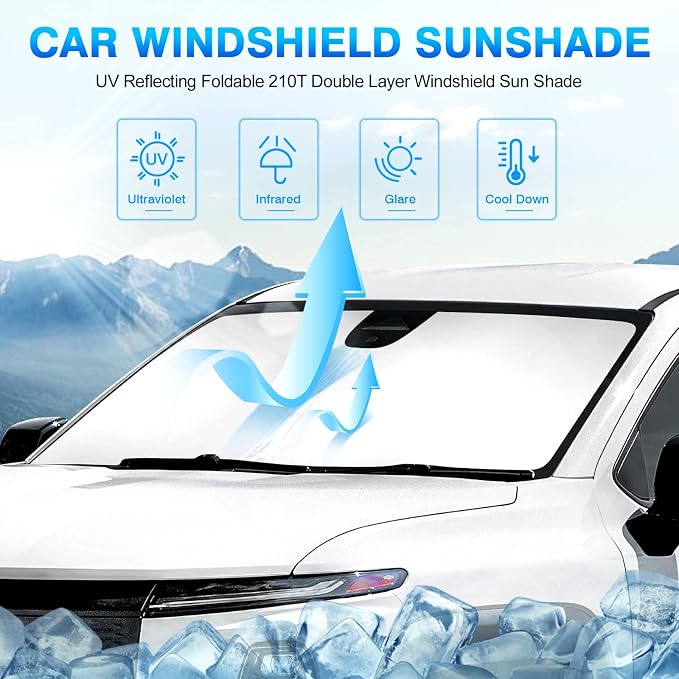 KUST Windshield Sun Shade for 2024 2025 2026 Chevrolet Silverado EV/Chevy - Image 2