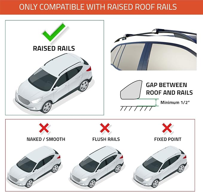 for Subaru Outback Wilderness 2021-2022-2023 Roof Rack Cross Bars Lockable Fit - Image 2
