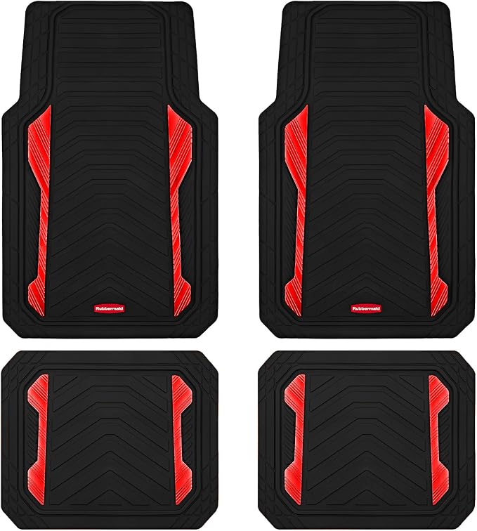 Rubbermaid Car Floor Mat, Heavy Duty All-Weather Car Mats Full Set by Rubbermaid